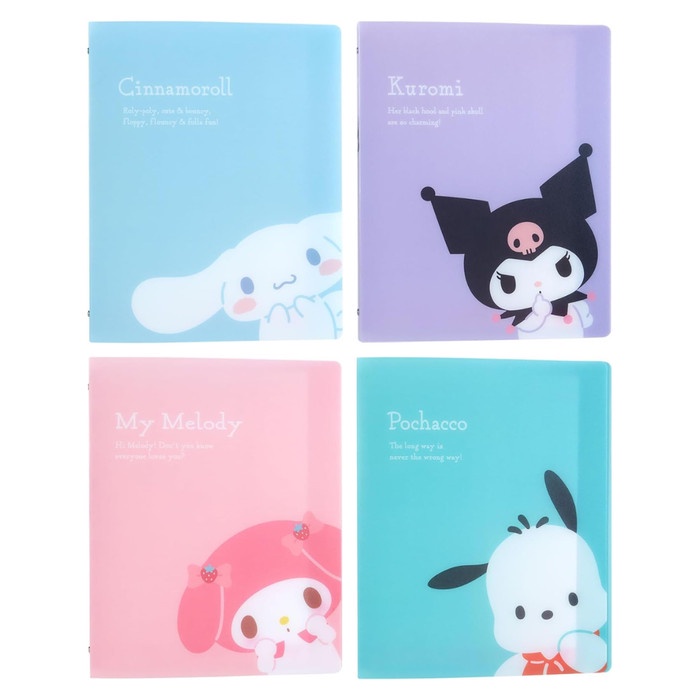 

Binder B5 New Life Sanrio My Melody Cinnamoroll Plastic 26 Ring Buku Catatan Notebook Limited