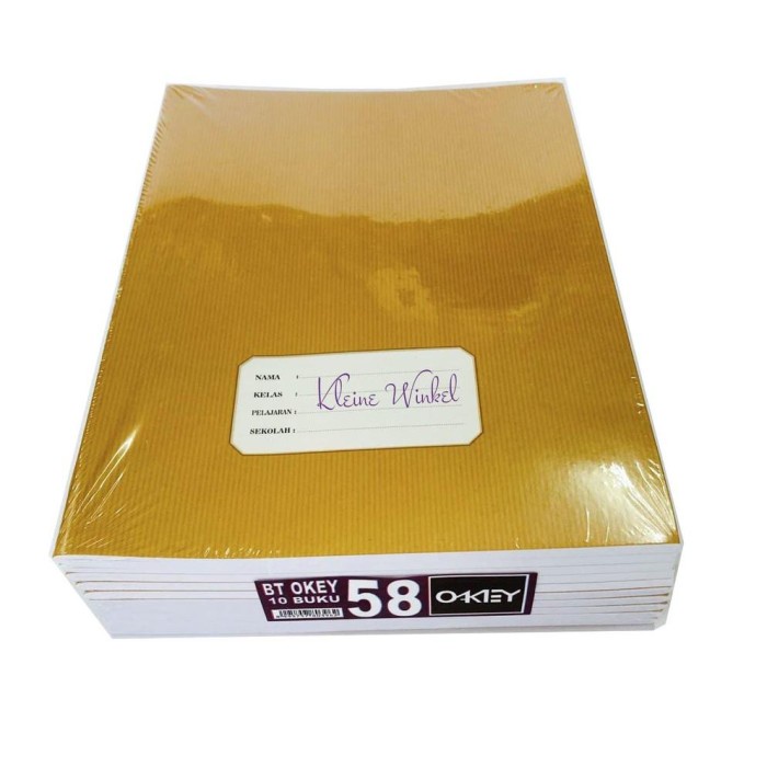 

Buku Tulis Cover Coklat Okey Isi 58 Lembar