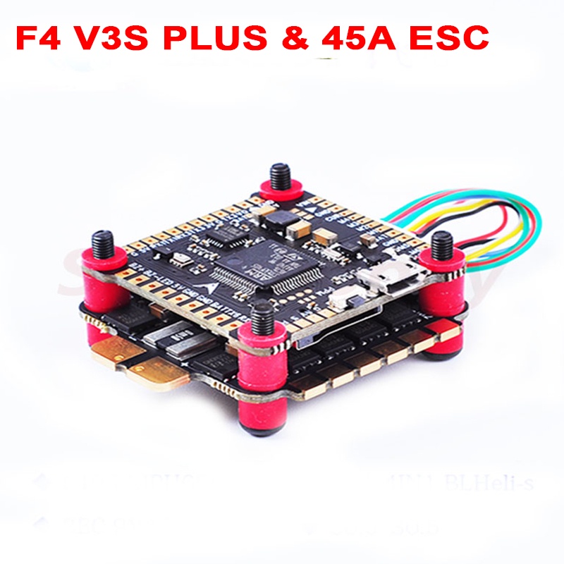 CAGA Sparkhobby F4 V3S PLUS Flight control and 4 in 1 45A ESC Satck F3 Upgraded Version OSD FC 2-6S 
