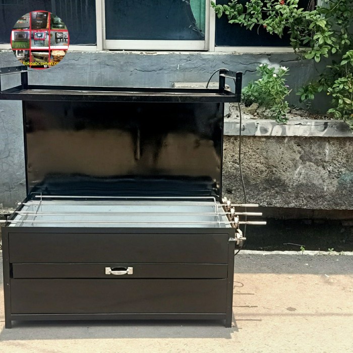 PANGGANGAN/BAKARAN/ALAT BAKAR/PEMANGGANG AYAM GULING 100X40X80 + KAKI