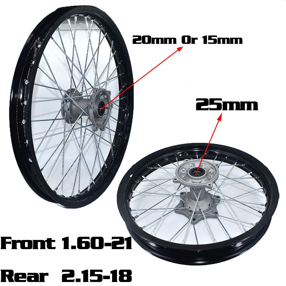 FBR Motorcycle Front 1.60x21 inch and Rear 2.15X18 inch Rims Aluminum Alloy Wheel Rims For CRF250R/X