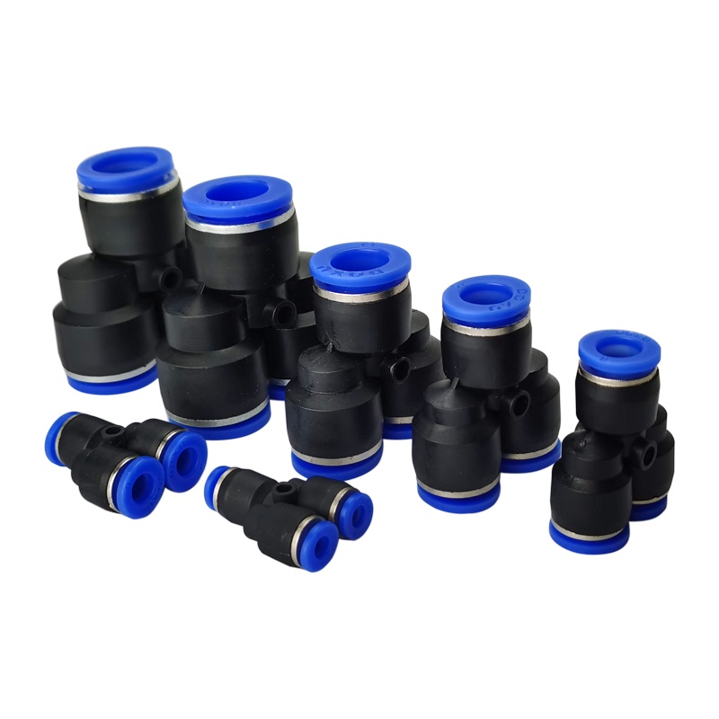 CODY 100-500 pcs PY4 PY6 PY8 PY10 Y-type pneumatic joint equal-diameter three-way plastic quick join