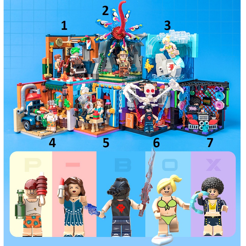 Stranger Things Upside Down Surfer DJ Barber Shop Food Truck Diorama Action Figure Mini