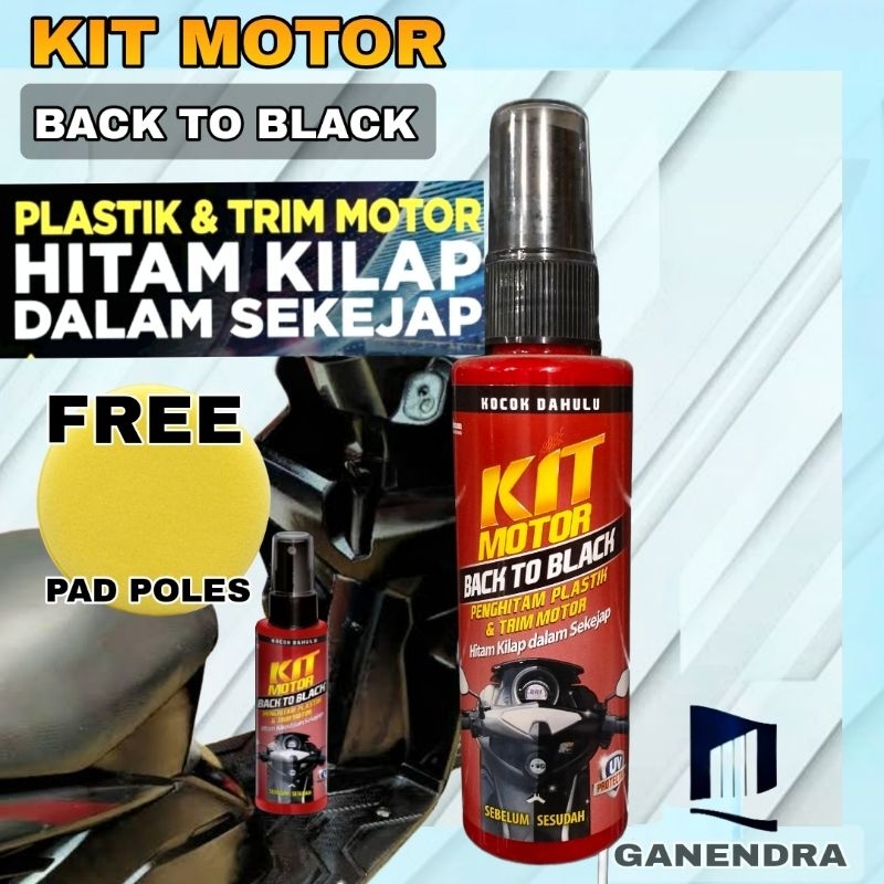 Promo Penghitam Body Motor / Mobil Permanen - Kit Back To Black 115Ml Bonus Pad Busa Aplikator