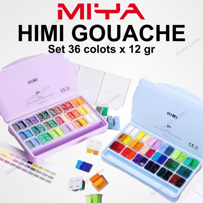 

Sale Miya Himi Gouache Paint Set Twin 36 / 48 Colors X 12Gr