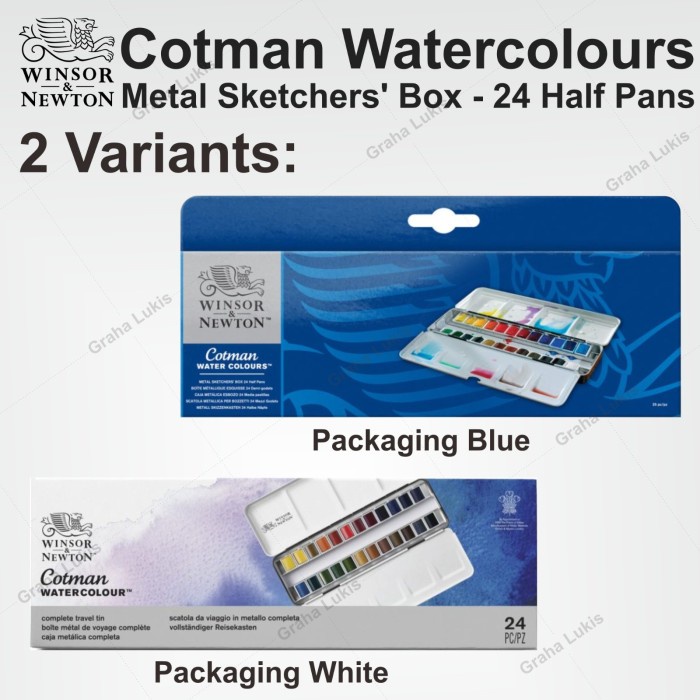 

Sale Winsor&Newton Cotman Water Colours Metal Sketchers' Box - 24 Half Pans