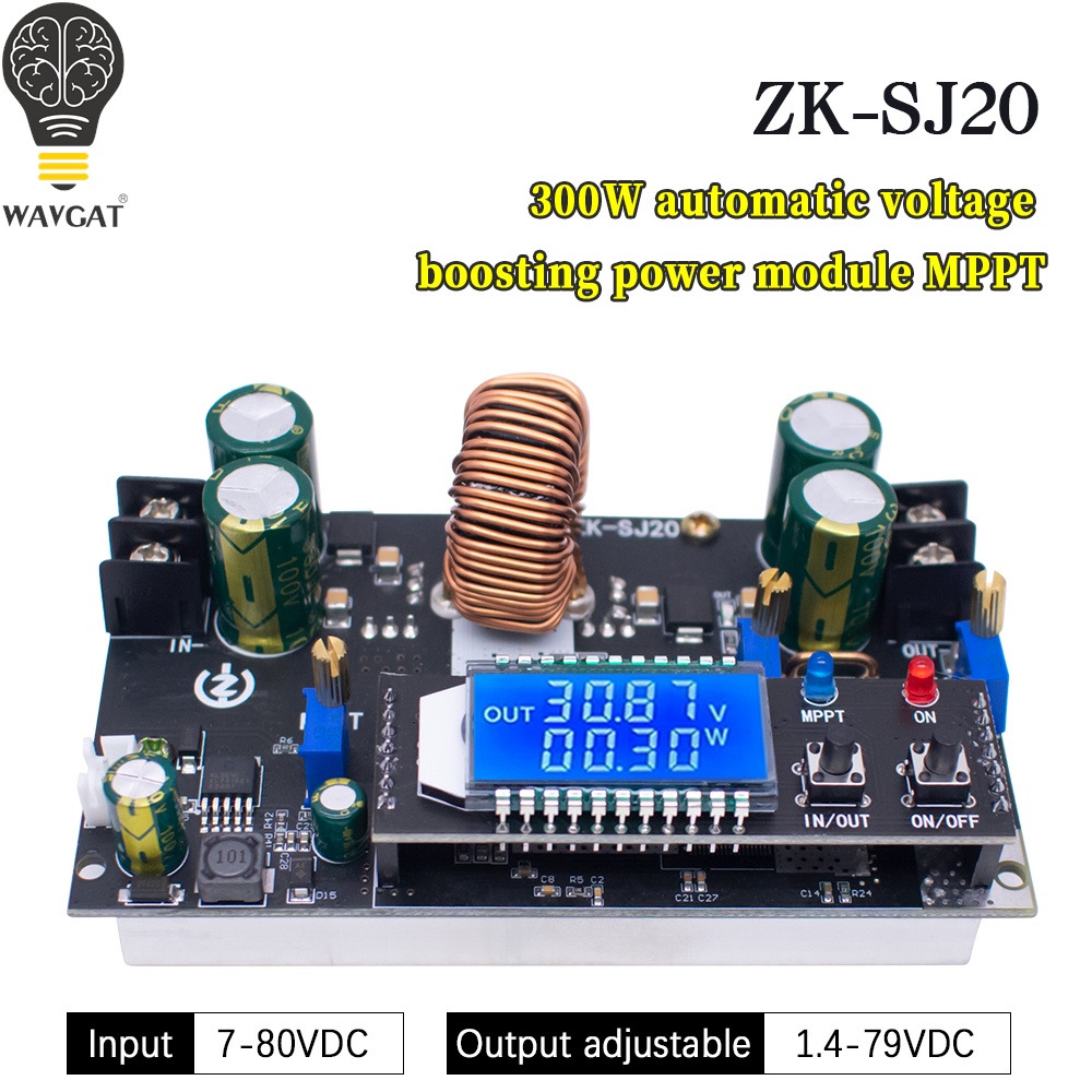 VAMI ZK-SJ20 Automatic Step Up Down Module MPPT Buck Boost Converter Power Supply Module Adjustable 