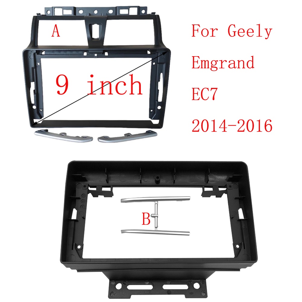 NAUX 9 Inch For GEELY Emgrand EC7 2014+ Car Radio Android MP5 Player Panel Frame 2Din Head Unit Fasc