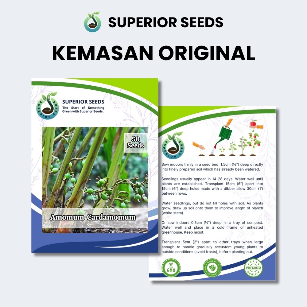 Liceriashop17 Biji Benih Kapulaga Hijau India (Superior Seeds)