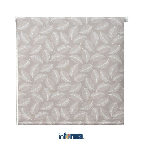 Informa - Informa 90x160 Cm Gorden Roller Blind Floral - Abu-Abu