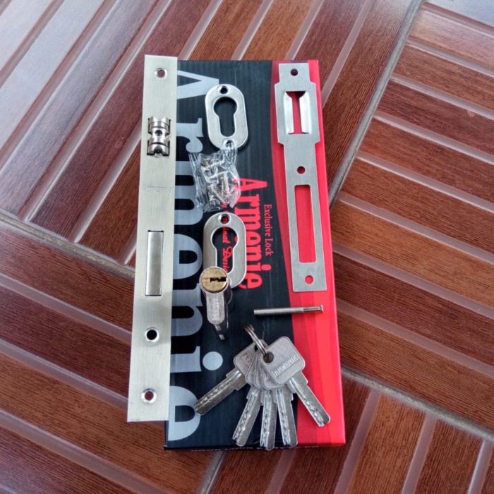 LOCKCASE ROLLER SET ARMENIE PELOR PINTU 2 BODY KUNCI CYLINDER LENGKAP