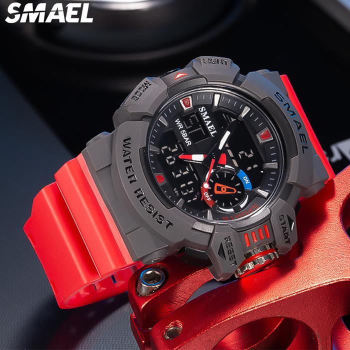 Jam Tangan Analog Digital Pria Wanita SPORT Merk SMAEL 8043