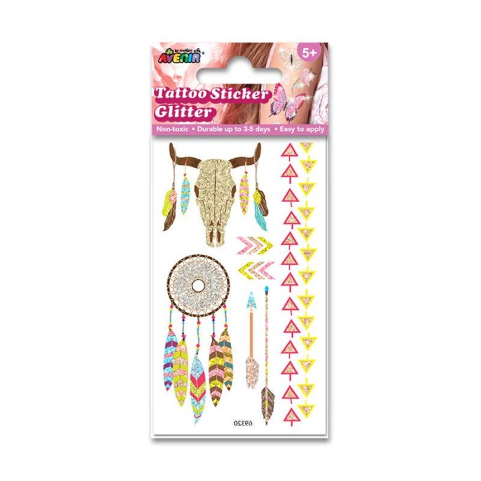 

Avenir Mainan Tattoo Sticker Anak Animals Bird Owl Windchime Removable
