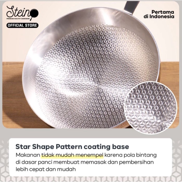STEINCOOKWARE STEIN ELITE CLAD STAINLESS CERAC WOK 28CM WOK 28 CM SUS 316 - WAJAN STAINLESS STEEL