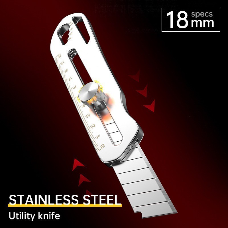 

Cuci Gudang Set 10 Potong Multifungsi - Cutter Stainless Steel 18Mm, Pisau Potong Kertas Dan