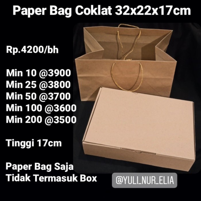 

Flashshow Paper Bag Coklat 32x22x17cm