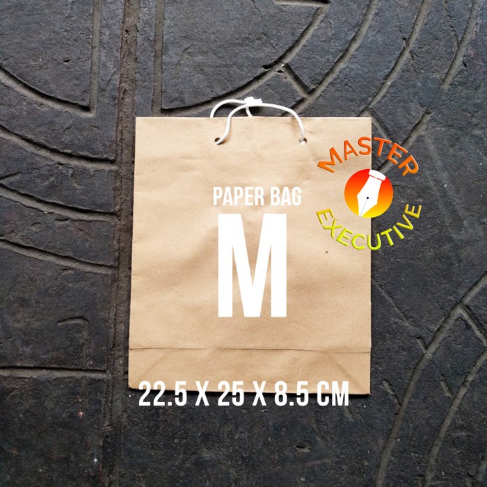 

Flashshow Paper Bag Polos M Coklat - 22.5 x 25 x 8.5 cm - Tas Kertas Sedang