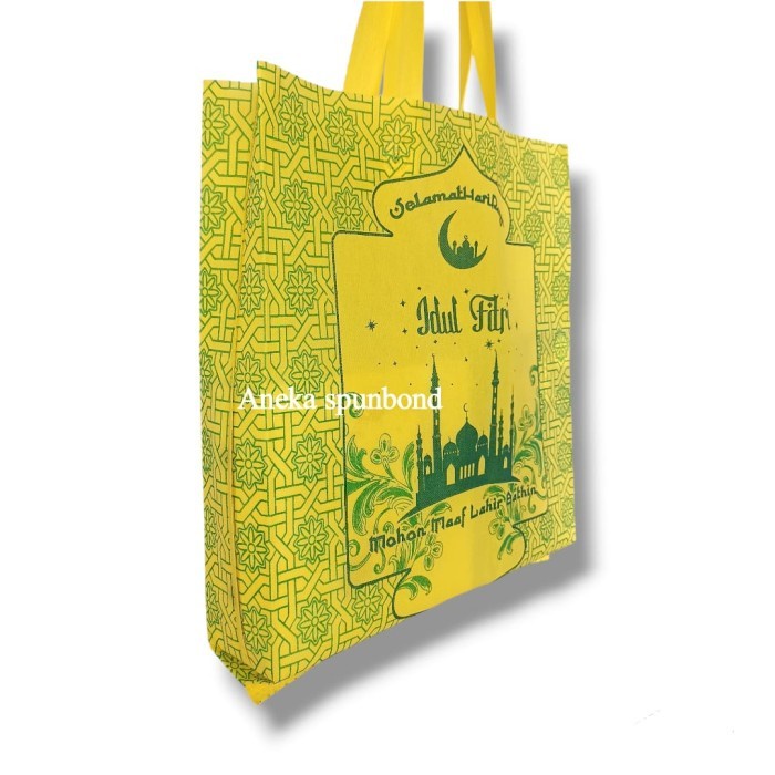 

Flashshow Goodie Bag/ Tas Spunbond Lebaran Idul Fitri 38x45x10 Full gambar 2sisi
