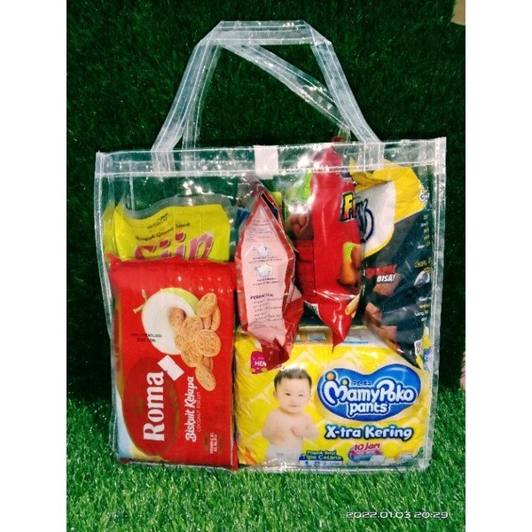 

Flashshow Tas jinjing Mika Transparan 30x10x30