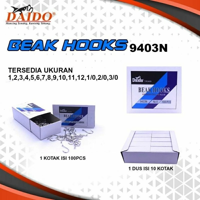 kail daido beakhooks 9403n / kotak isi 100pcs