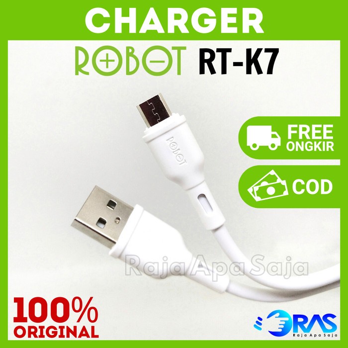 Flashshow Charger Robot RT-K7 Casan Chasan Carger Android HP Micro Ori Murah