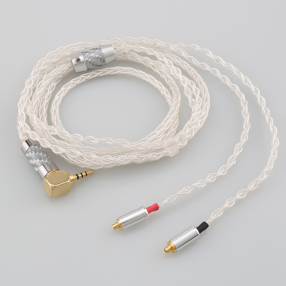 CAUD 99.99% Pure Silver 2.5/3.5/4.4/6.5mm XLR Plug to MMCX Earphone Cable For Shure se535 se846 MMCX