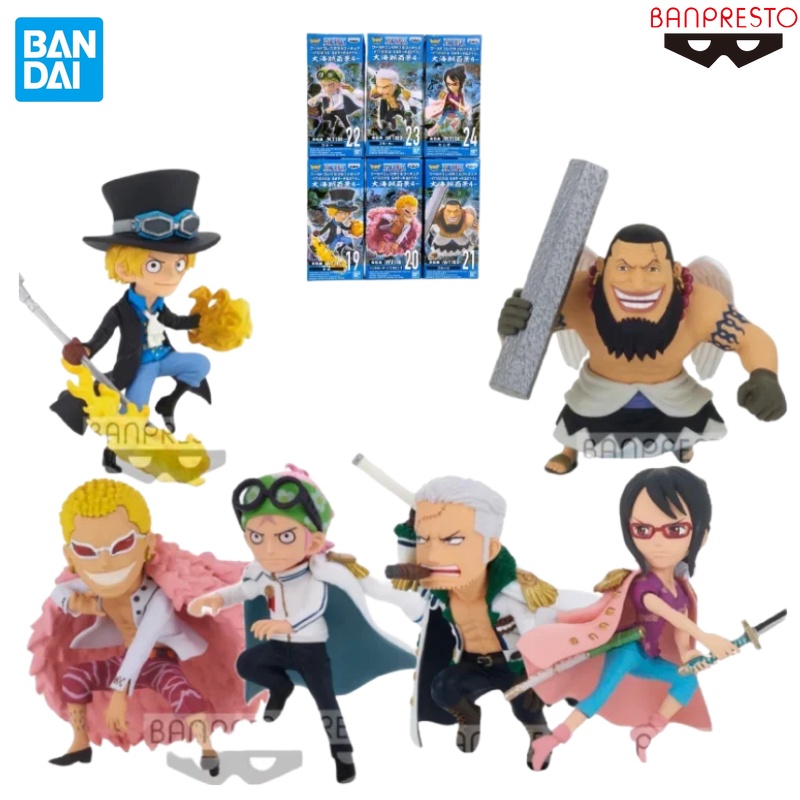 TAOCO Original BANDAI BANPRESTO One Piece WCF WT100 Drawn By Eiichiro Oda Vol.4 Doflamingo Koby Tash