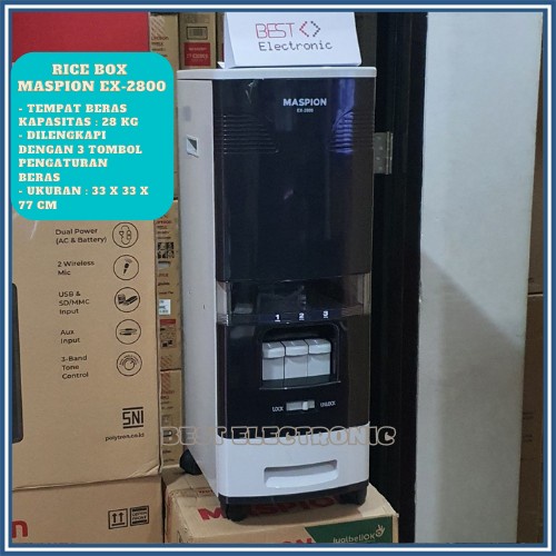MASPION EX-2800 TEMPAT BERAS RICE BOX 28 KG EX2800
