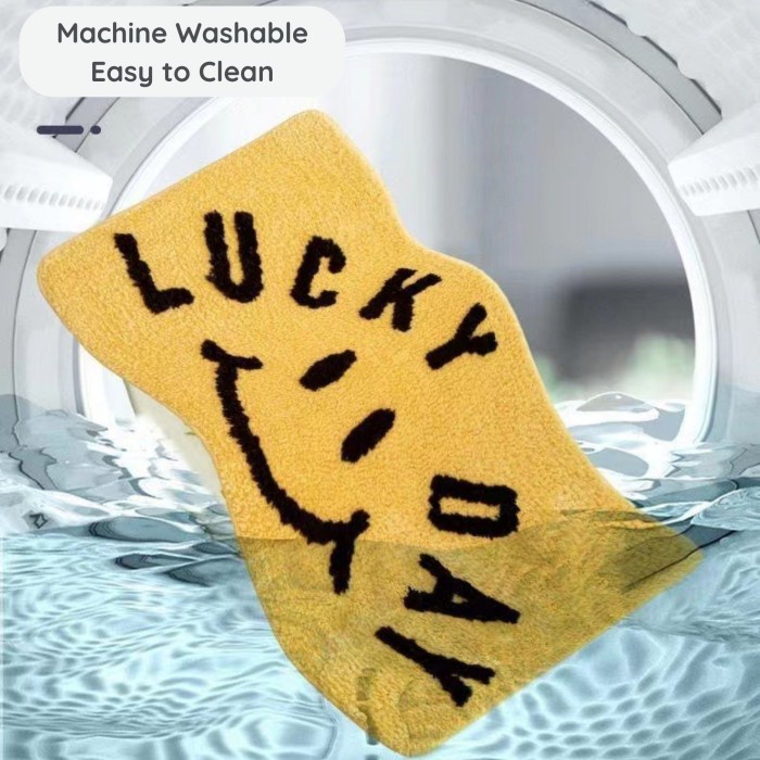 Kokomi Emi Smiley Mat Karpet Unik Menyerap Air Karpet Kamar Tidur Aesthetic Keset Kamar Mandi