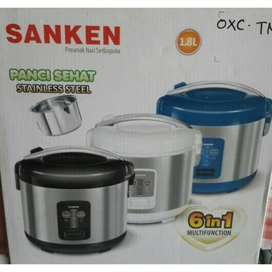 SANKEN OM 6IN1 PANCI FULL STAINLESS 1.8L / RICE COOKER SANKEN