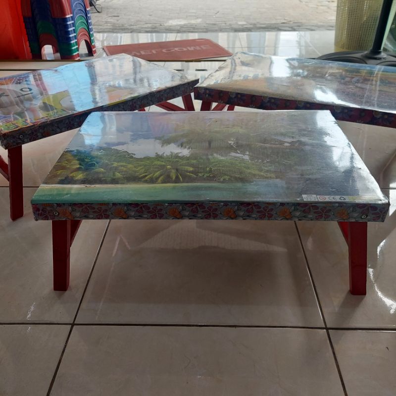 Meja Lipat Kayu Belajar Kecil Meja Makan Anak - Dapur Karya Mdn *