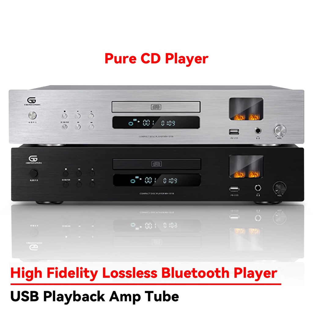 DIYQU HIFI CD Player High-fidelity Lossless Bluetooth Player Pure CD Player USB Playback Amp Tube