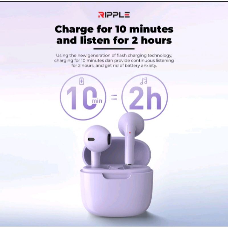 HOT SALE Ripple Rippods True Go TWS Headset Bluetooth Mini Earphone