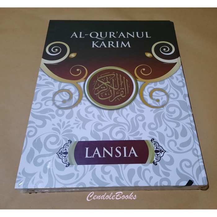 AL-QURANUL KARIM LANSIA : AL QURAN UNTUK LANSIA UKURAN JUMBO KODE 958