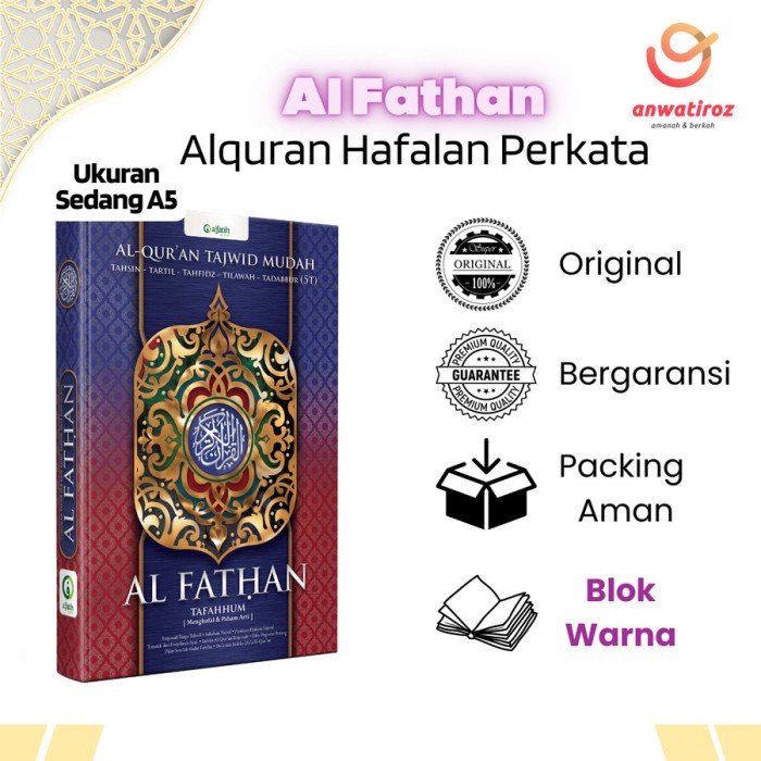 AL QURAN PER KATA AL FATHAN, ALQURAN AL FATHAN A5 KODE 128