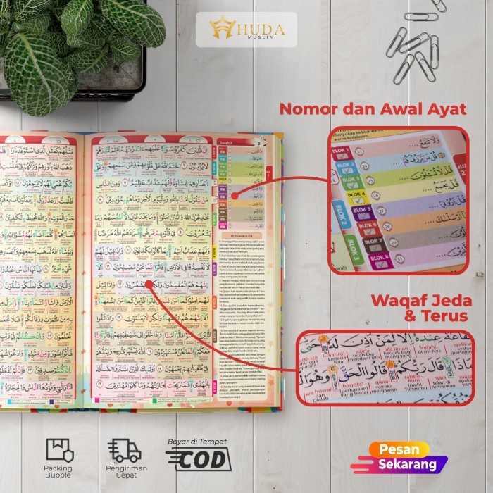 AL-QUR'AN HAFAZAN JUNIOR A4 BESAR DILENGKAPI LATIN DAN TERJEMAHAN ORII KODE 981