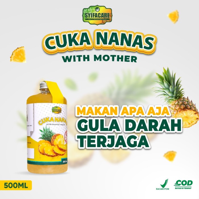 

Cuka Nanas With Mother Original 100% Organik 500ml Pineapple Cider Vinegar BPOM