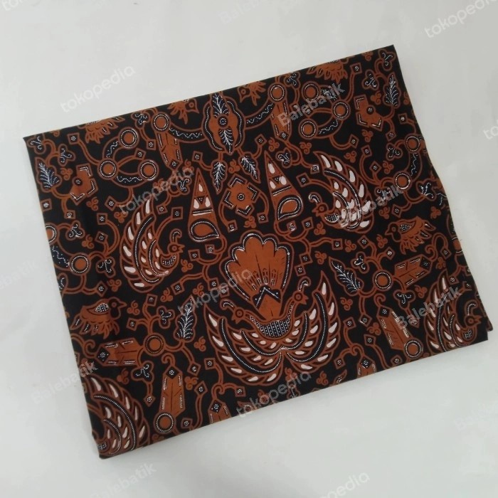 Kain Jarik Batik Panjang Sogan Jogja Kombinasian Sido Mukti Ireng