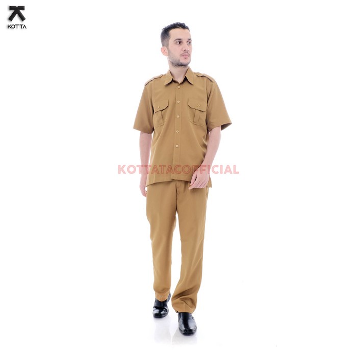Seragam Pns Khaki Muda Pria - Seragam Pemda