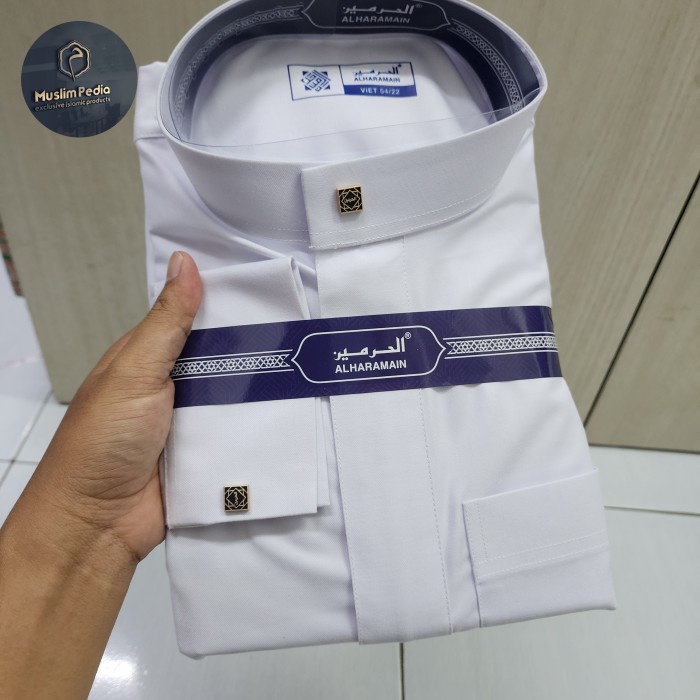 / Jubah Pria - Jubah Haramain Woll Putih-