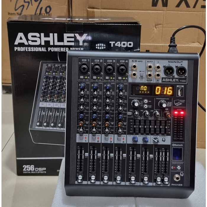 Power Mixer ASHLEY T400 / T-400 4 CHANNEL ORIGINAL ASHLEY