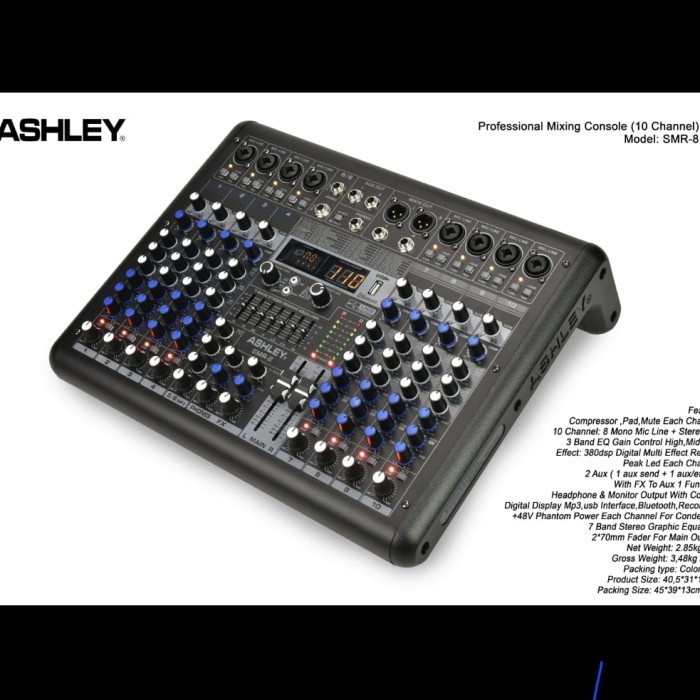 Mixer Ashley SMR 8 ( 8 Channel )