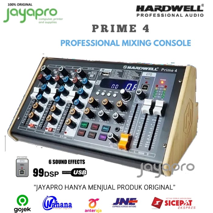 HARDWELL MIXER AUDIO MIXER LIVE STREAMING 4 CHANNEL HARDWELL PRIME 4 RESMI