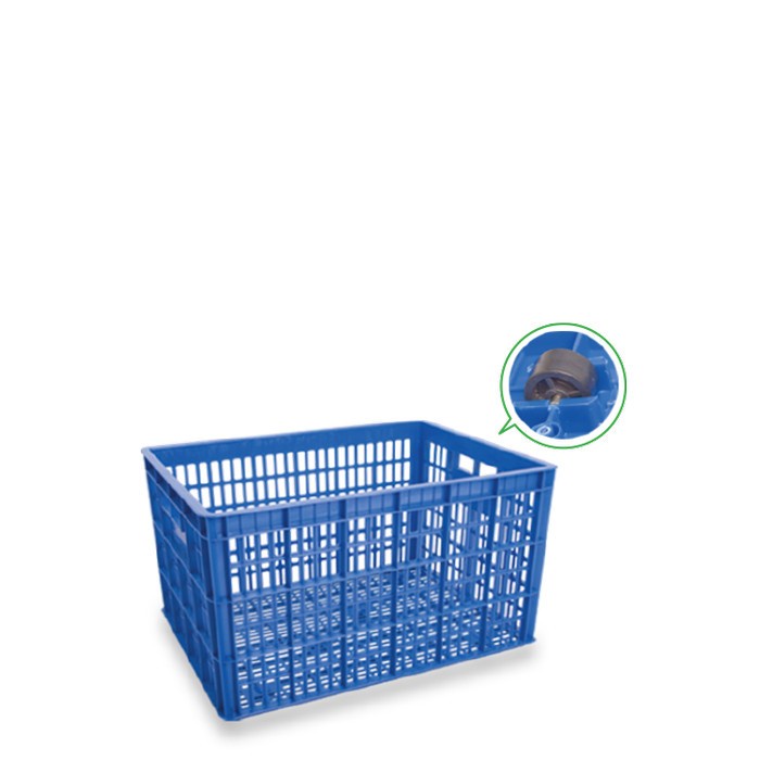 80X60X45 Keranjang Industri Green Leaf 2223L Box Rak Krat Plastik Container Bolong 2223 L