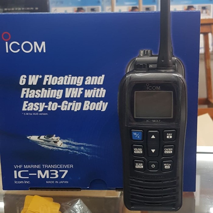 Radio Ht Marine Icom Ic-M37 Vhf Ori Garansi Resmi Marine Icom Ic M37
