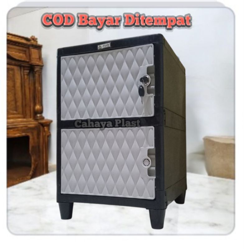 Disc Lemari Box Laci Baju Buku Susun 2 Kunci Serbaguna