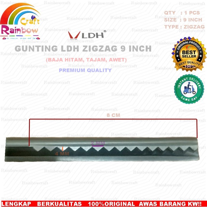 

Gunting ZIGZAG Merk LDH Baja Hitam TRIANGLE