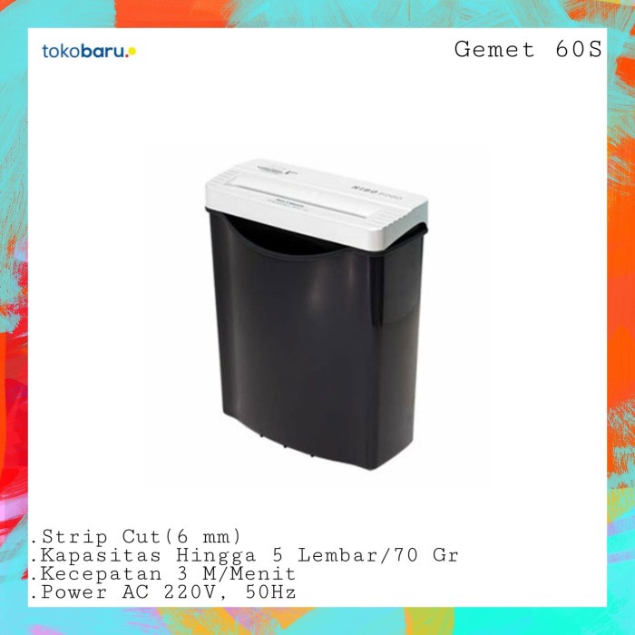 

GEMET 60S/Paper Shredder/mesin Penghacur Kertas
