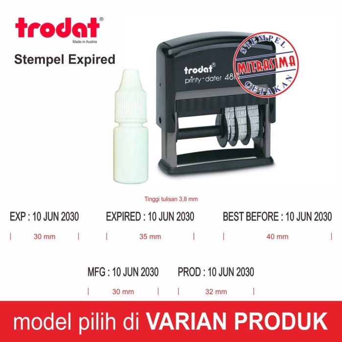 

Stempel Expired / stempel Kadaluarsa dengan tinta khusus plastik