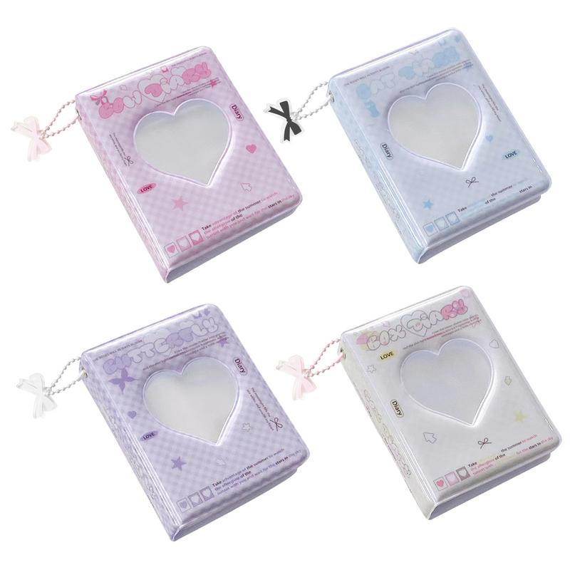 

Kpop Photocard Binder Heart Hollow Photo Card Holder Collector Book 40 Pockets Water Resistant
